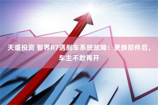 天盛投资 智界R7遇刹车系统故障：更换部件后，车主不敢再开